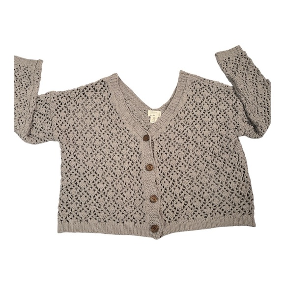 Artelier Nicole Miller chunky knit cardigan sweater size XL.  Grayish green - Picture 6 of 12